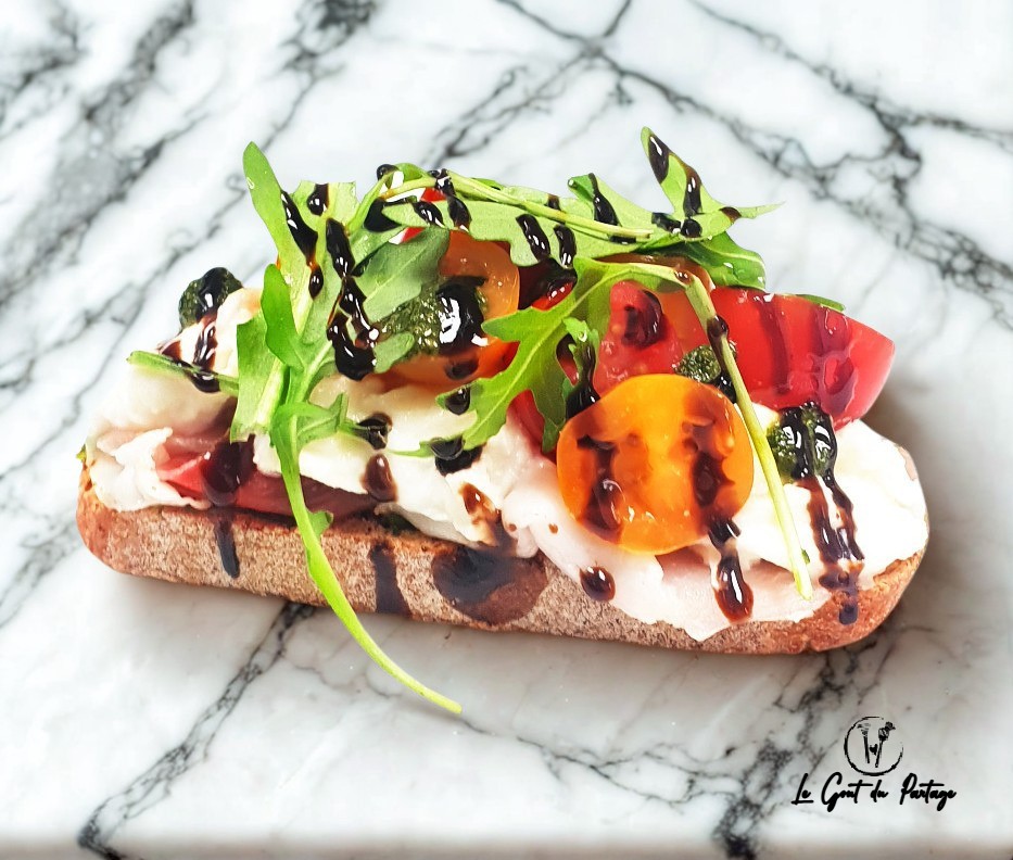 slide 7. Bruschetta tomates cerise jambon cru mozza basilic